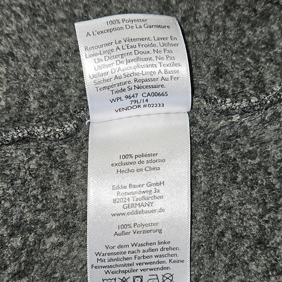 Eddie Bauer Men's Gray 1/4 Zip Fleece Sweater Size LT - Picture 8 of 9